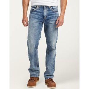 Silver Zac Mens Bootcut Blue Jeans 90s Y2K Mid Wash 30x32 Western Casual Work